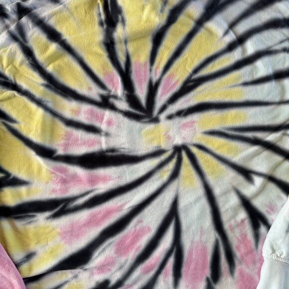 Sunset Glow Tie Dye Crop Hoodie Sweatshirt Size L Twisted Lemon - Picture 10 of 10